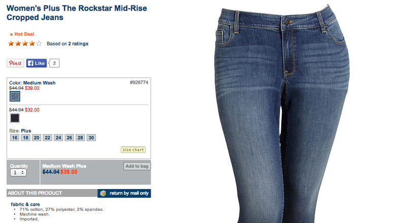 Illustration for article titled Old Navy Photoshops Thigh Gaps Onto Their Plus-Size Jeans